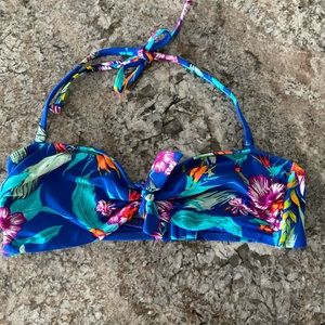 tropical floral bikini top